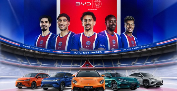 BYD trở thành đối tác chính thức với câu lạc bộ Paris Saint-Germain